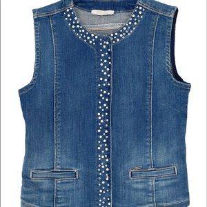 LIU JO Milano Girl Jeans Denim Jacket Vest Size 6